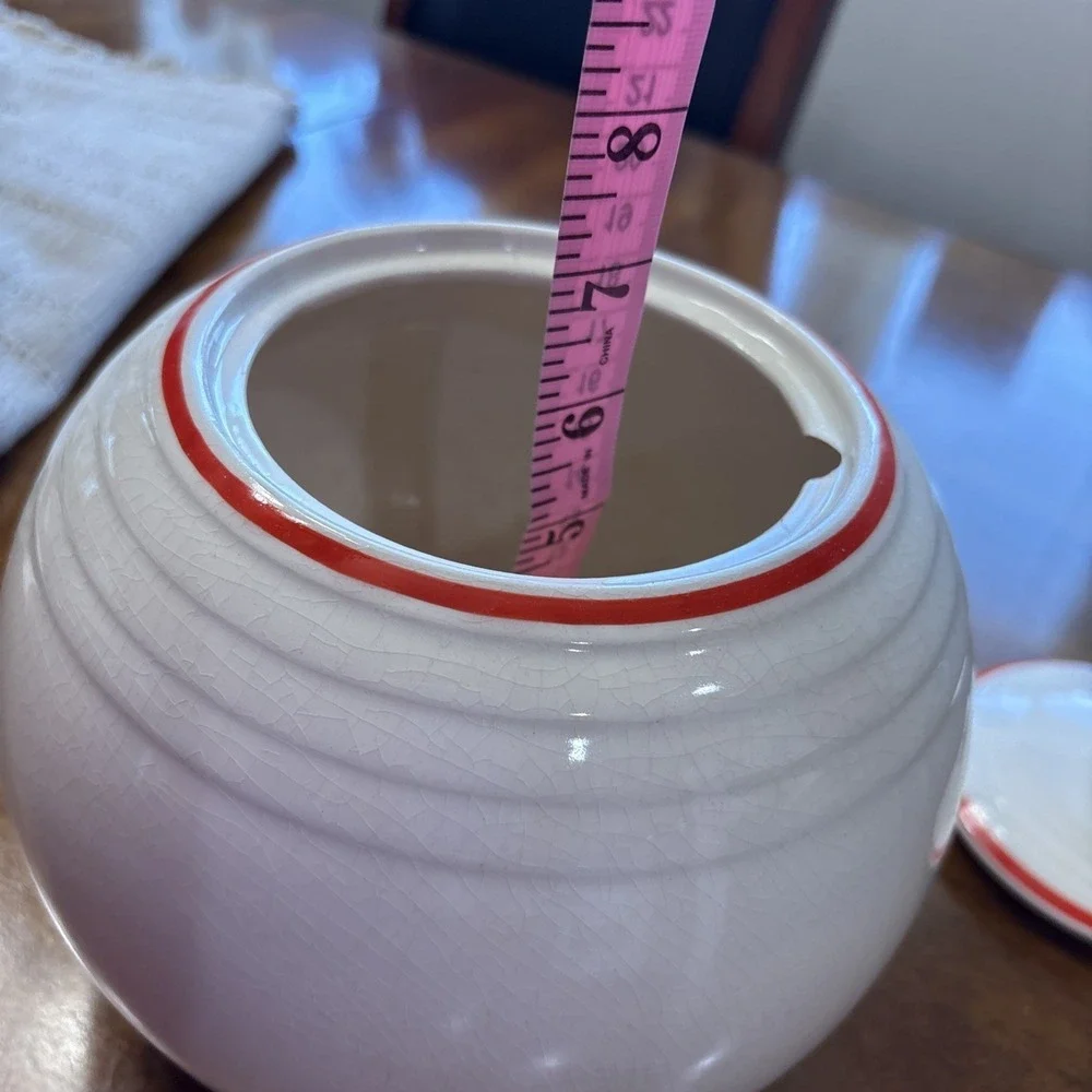1930s VTG Floral Round Cookie Jar